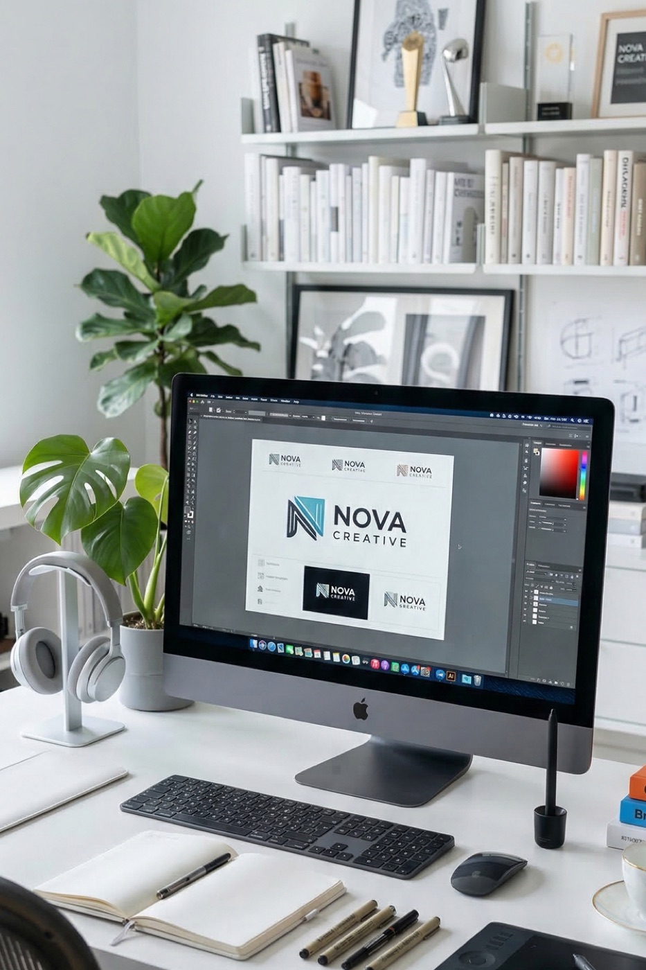 Arbeitsplatz für Design und Web App Entwicklung